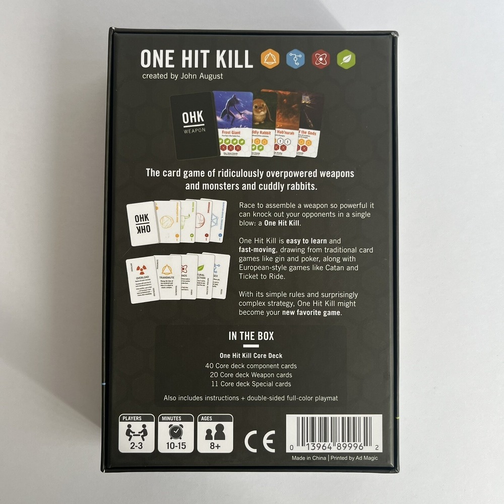 One Hit Kill Card Game Core Deck Complete In Box CIB NM/VG+ - Picture 4 of 11